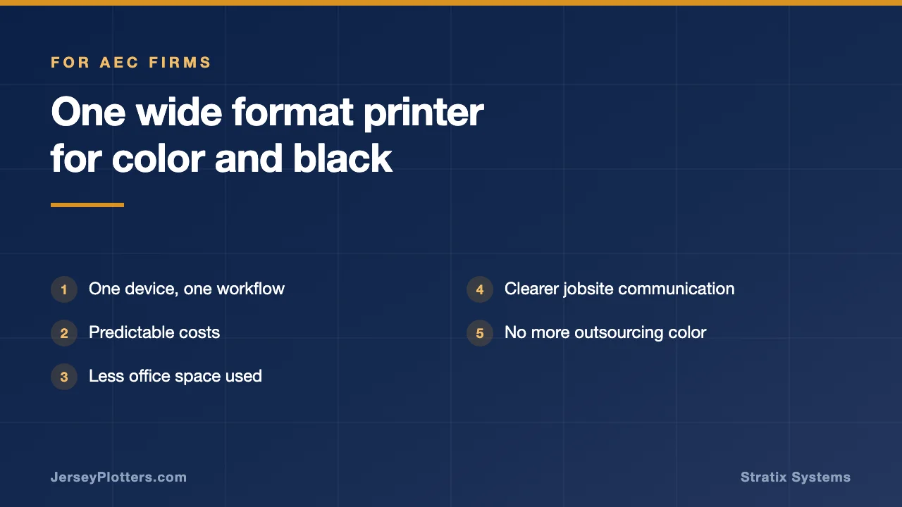 Why AEC Firms Are Moving to One Wide Format Printer for Color and Black