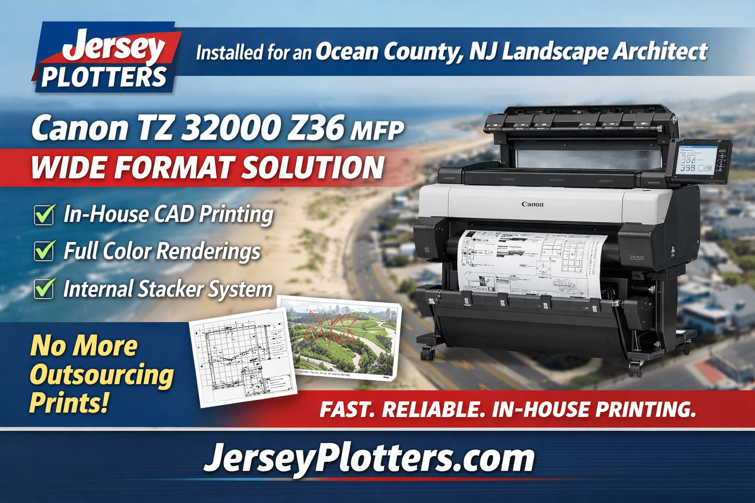 Ocean County NJ Landscape Architect Brings Wide Format Printing In-House